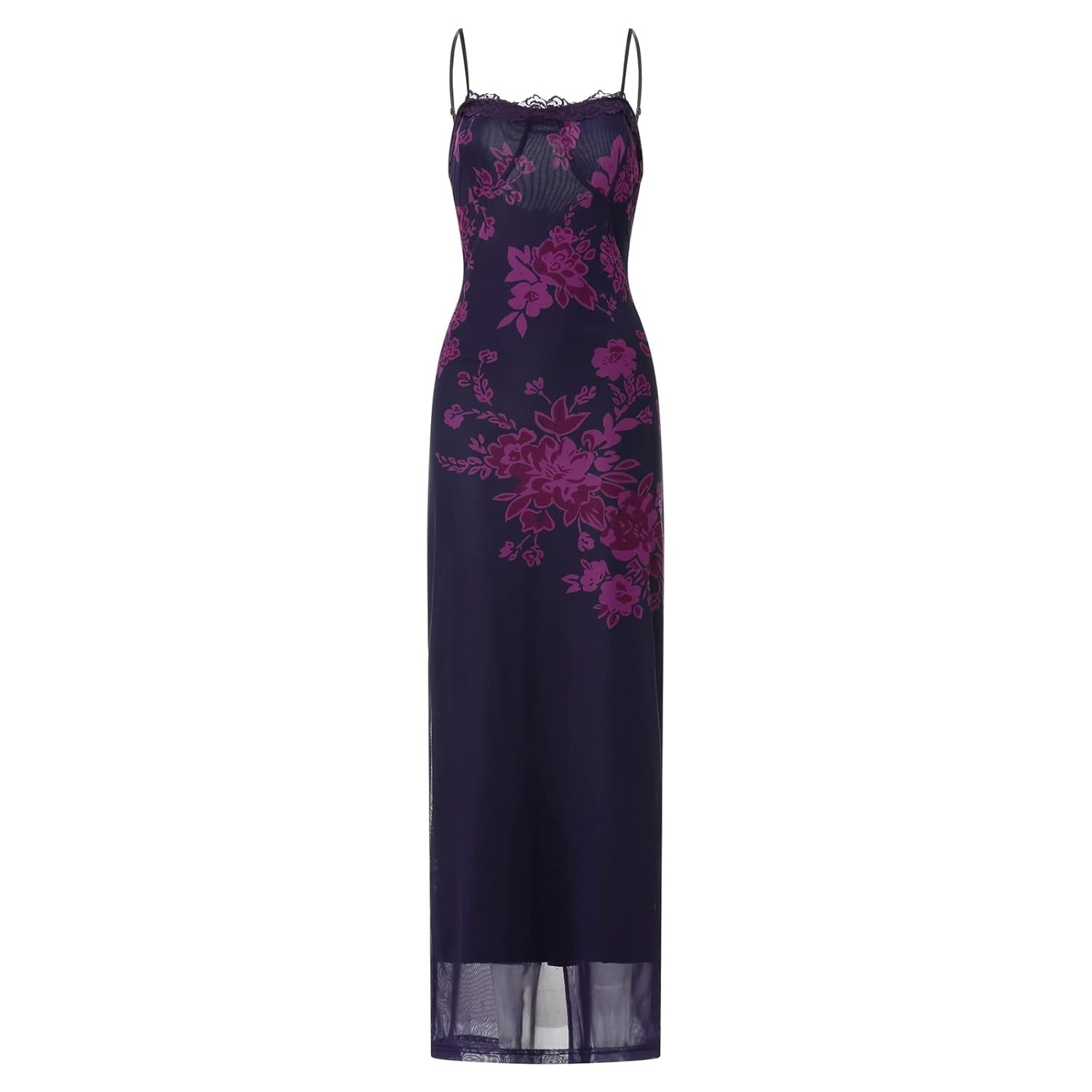 Amazon Women's Maxi Dress - Purple Floral